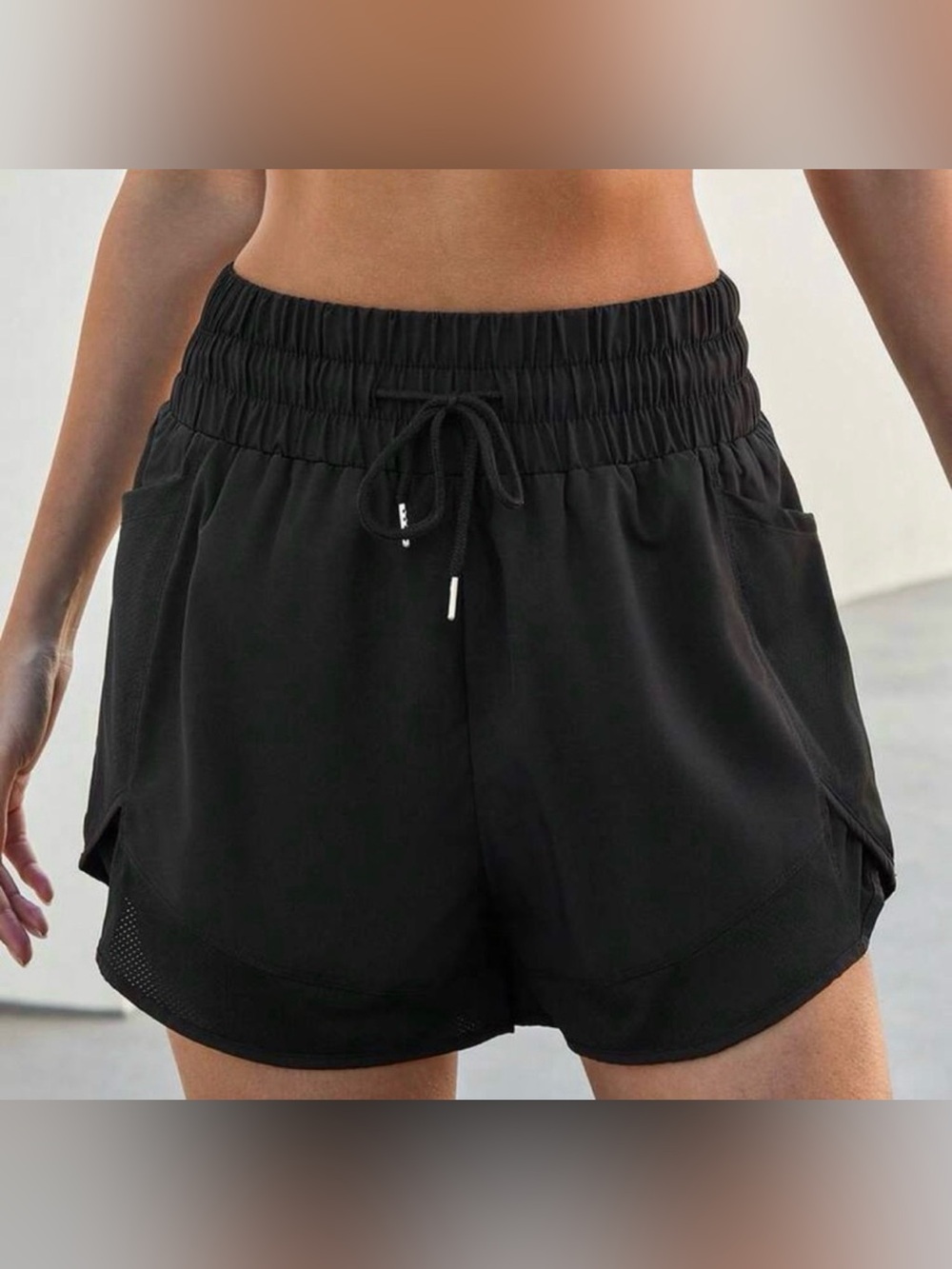 Women’s High-Waist Active Shorts - Black & Sage